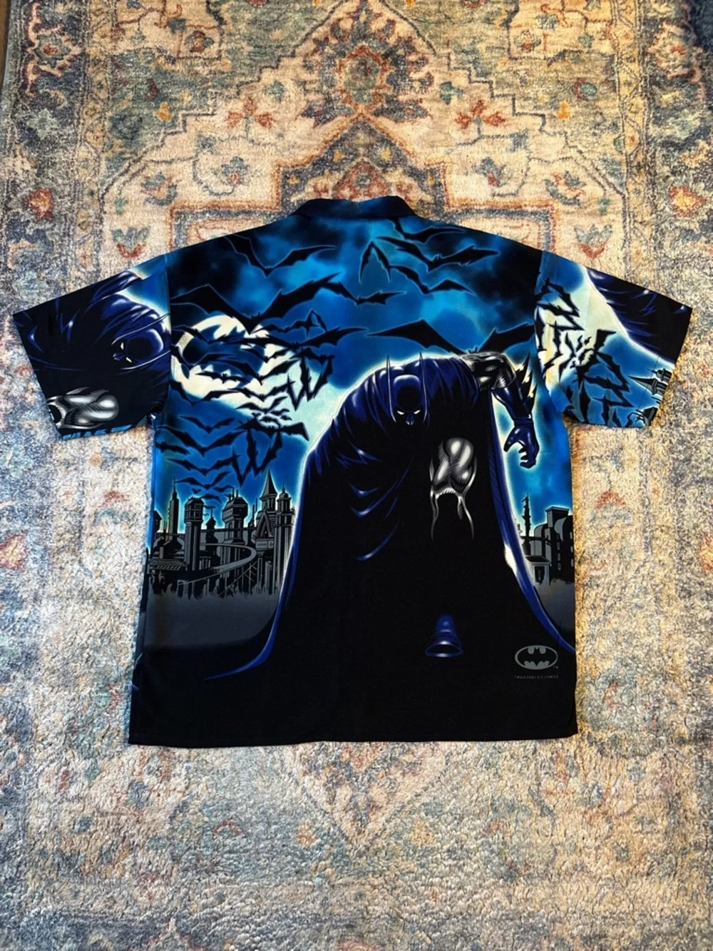 Vintage Batman All Over Print Button-up Shirt Large - Picture 2 of 5